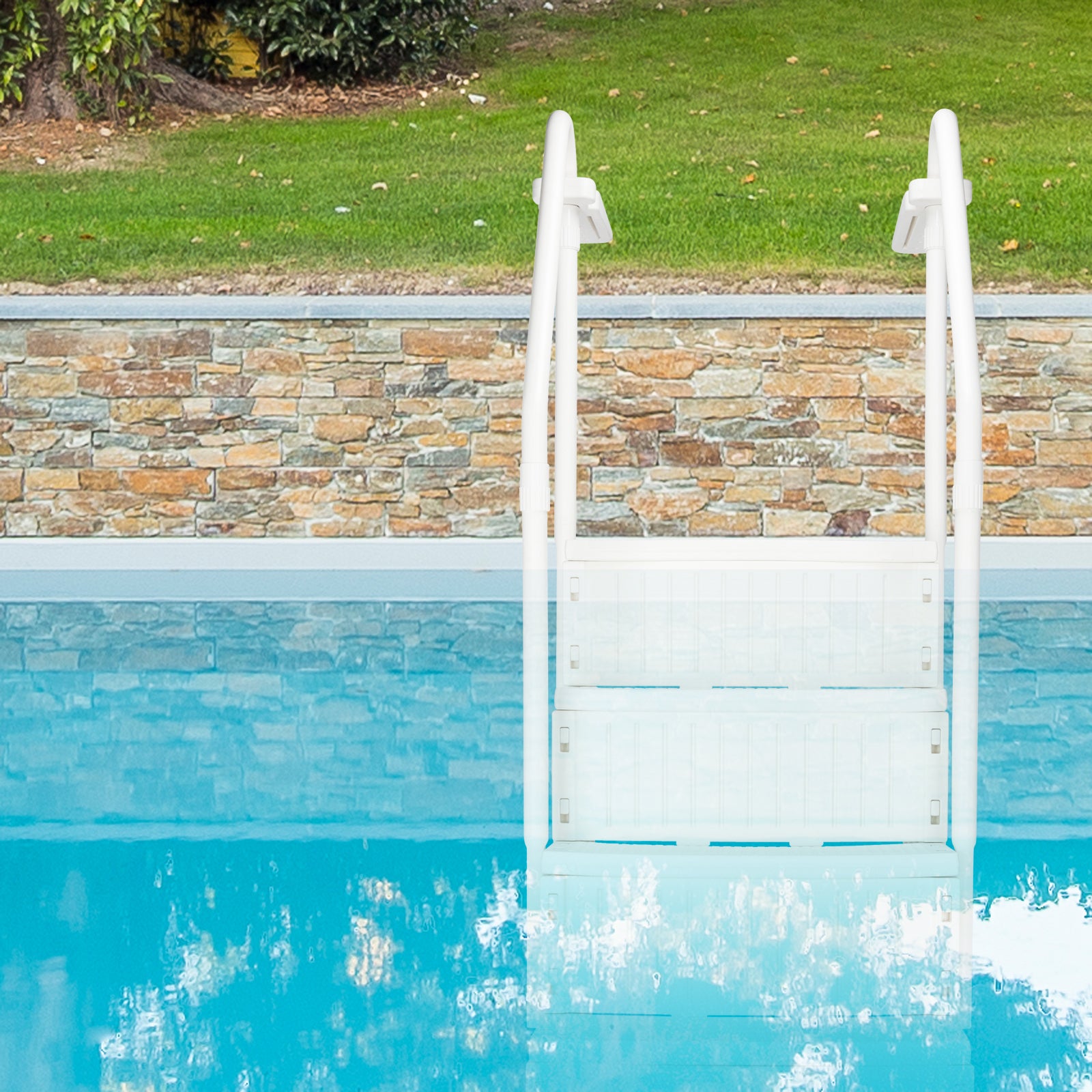 【Replace 92690295】85*68*198cm PE Swimming Pool Escalator White