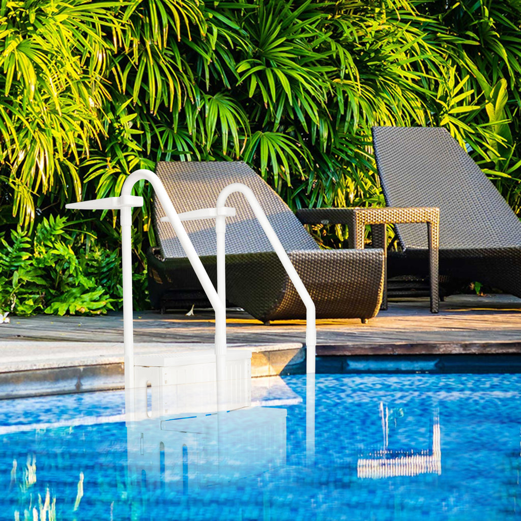 【Replace 92690295】85*68*198cm PE Swimming Pool Escalator White