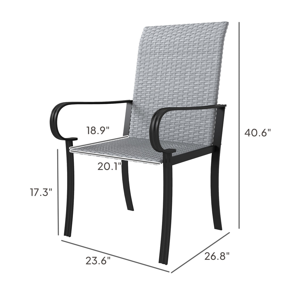 4pcs  Rattan Rocking Chairs
