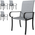 4pcs  Rattan Rocking Chairs