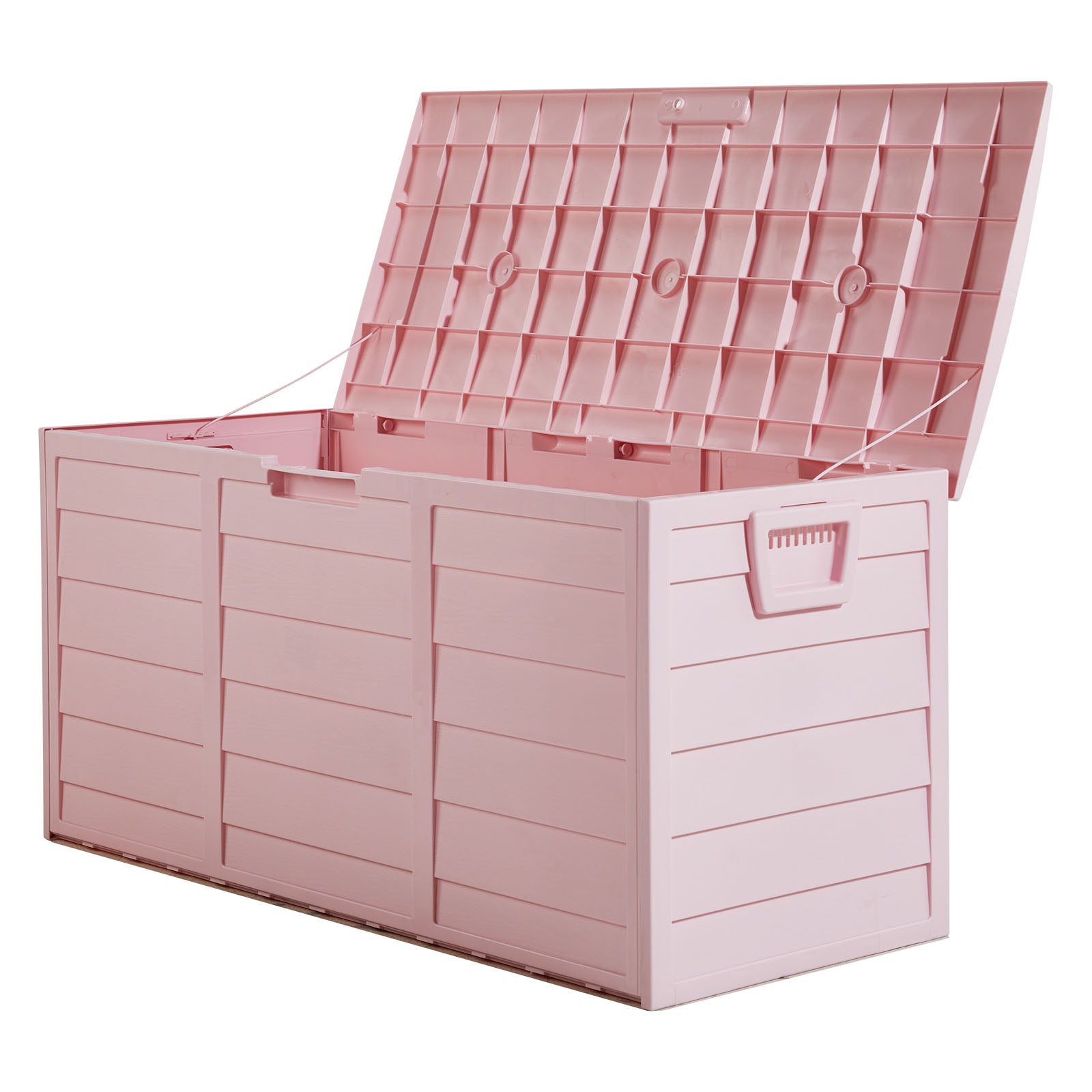 75gal 280L Outdoor Garden Plastic Storage Deck Box Chest Tools Cushions Toys Lockable Seat