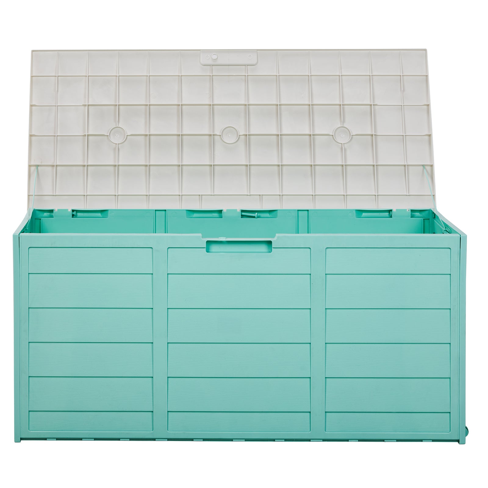 75gal 280L Outdoor Garden Plastic Storage Deck Box Chest Tools Cushions Toys Lockable Seat