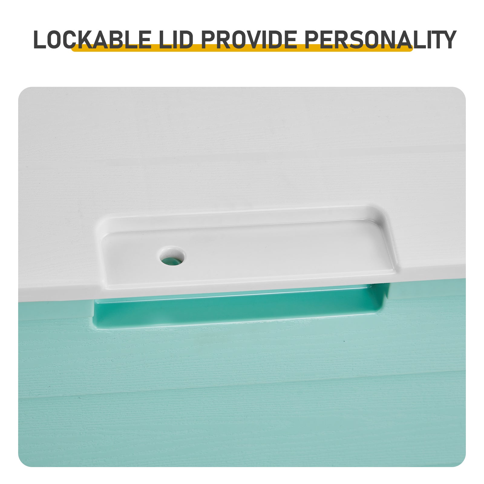 75gal 280L Outdoor Garden Plastic Storage Deck Box Chest Tools Cushions Toys Lockable Seat