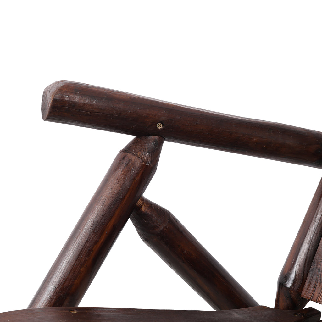 Wooden Porch Rocker Chair,Durable Wooden Porch Rocker Chair,Fir log Rocking Chair,Patio Rockers for Outside,Garde.Brown Color