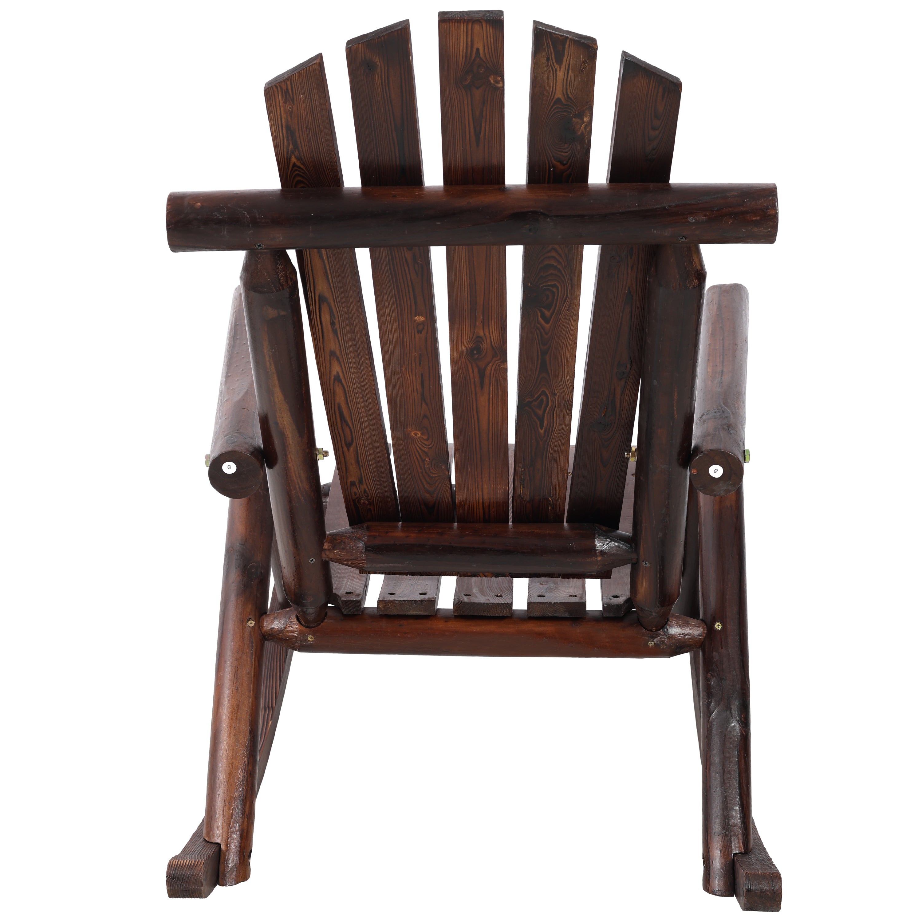 Wooden Porch Rocker Chair,Durable Wooden Porch Rocker Chair,Fir log Rocking Chair,Patio Rockers for Outside,Garde.Brown Color
