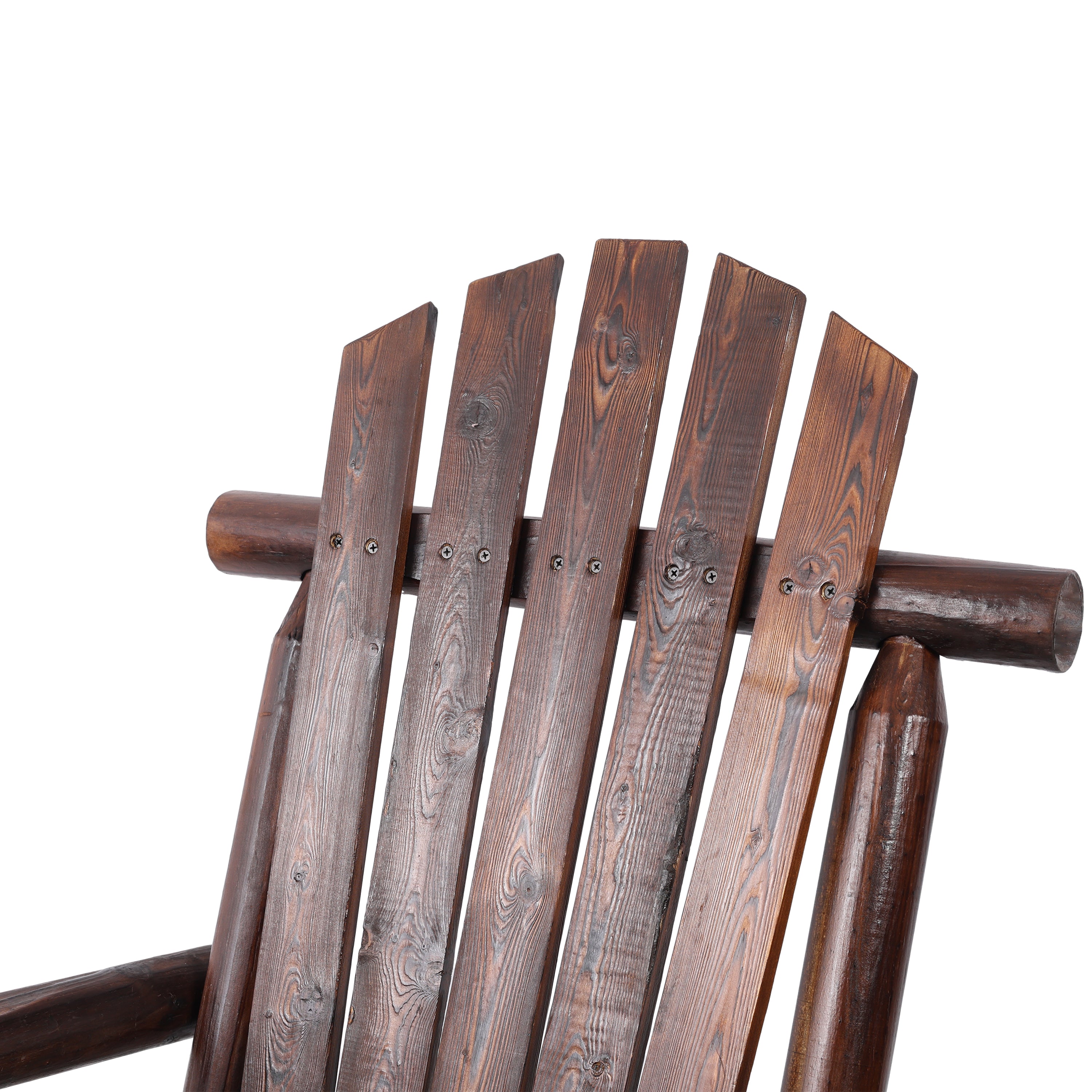 Wooden Porch Rocker Chair,Durable Wooden Porch Rocker Chair,Fir log Rocking Chair,Patio Rockers for Outside,Garde.Brown Color