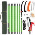 30ft Manual Pole Saw, Lightweight Tree Trimmers Long Handle Pruner Set, Sharp Steel Blade and Scissors Pole Saw for Trimming Palm, Pear Tree, Fir Tree, Other High Trees and Shrubs