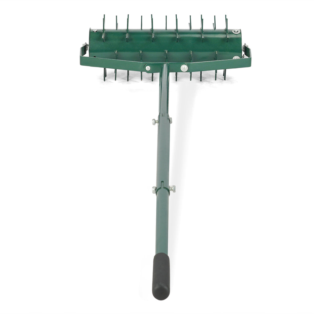 18in Lawn Aerator, Heavy Duty Rolling Aerator Lawn Tool, Manual Lawn Aerator Yard Aerator