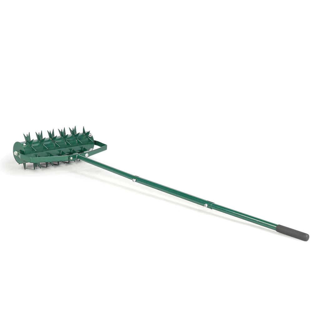 18in Lawn Aerator, Heavy Duty Rolling Aerator Lawn Tool, Manual Lawn Aerator Yard Aerator