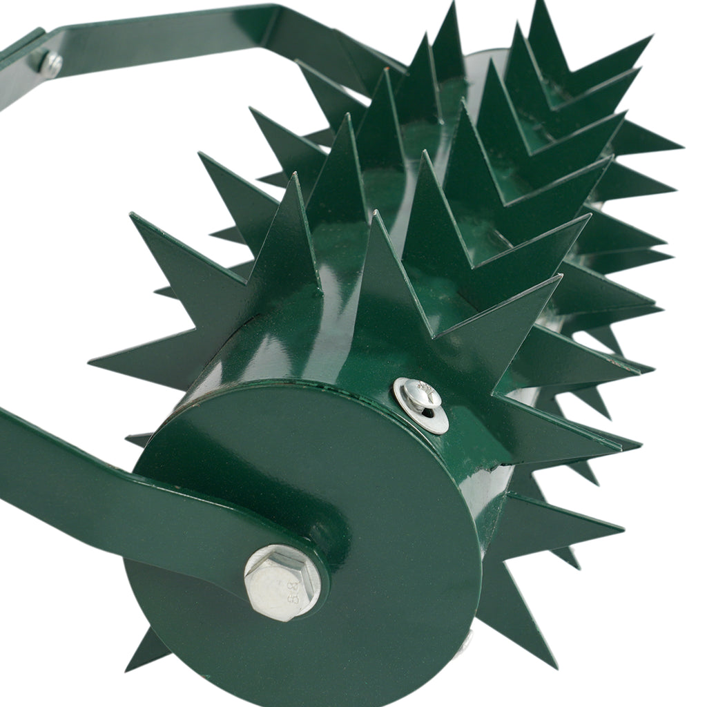 18in Lawn Aerator, Heavy Duty Rolling Aerator Lawn Tool, Manual Lawn Aerator Yard Aerator