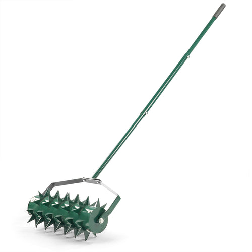 18in Lawn Aerator, Heavy Duty Rolling Aerator Lawn Tool, Manual Lawn Aerator Yard Aerator