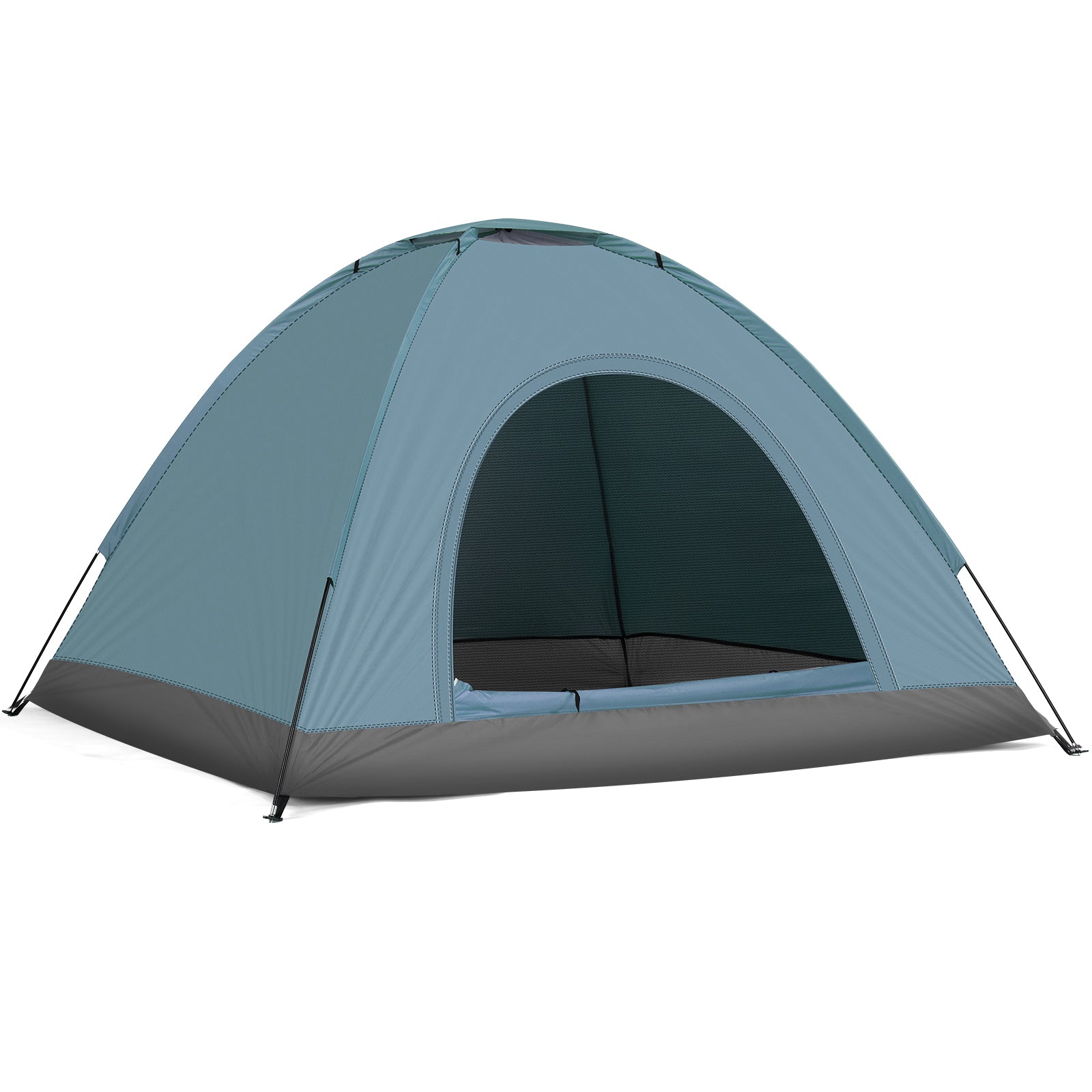 3-4 Person Camping Dome Tent Blue