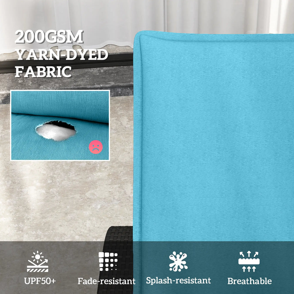 Foldable Chaise Lounge Cushion Set of 2