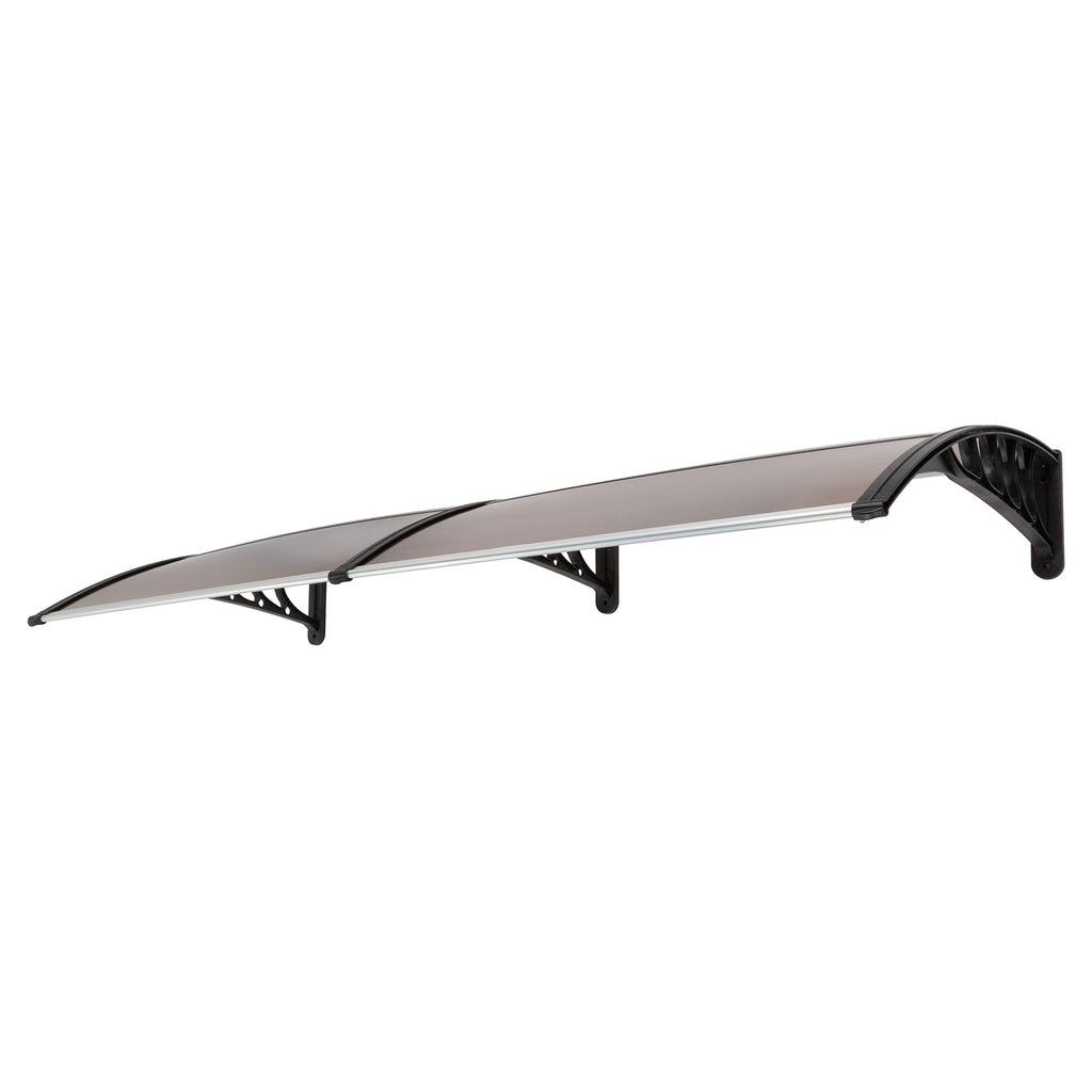 [Same Code：82632470]80*38in Household Application Door & Window Rain Cover Eaves Brown Board & Black Holder