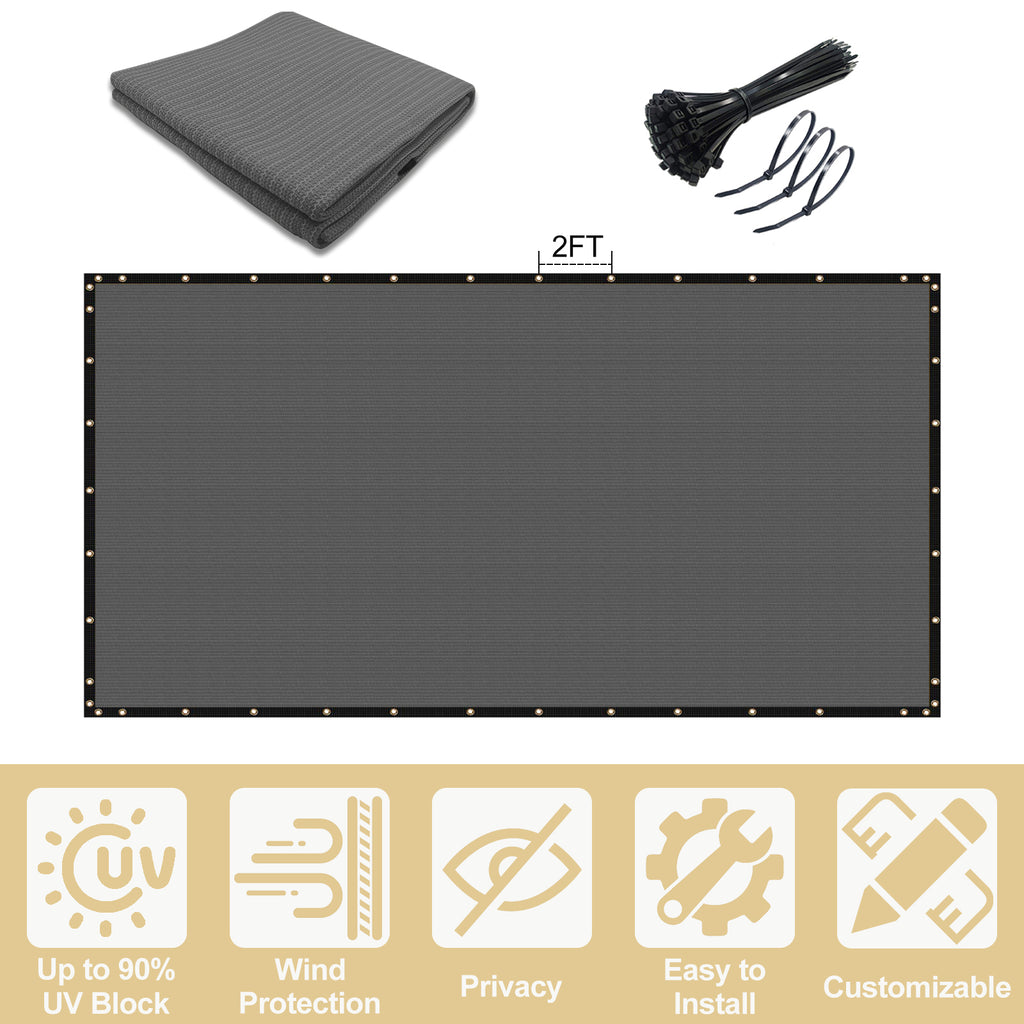 5'X25' Dark Grey HDPE Fence