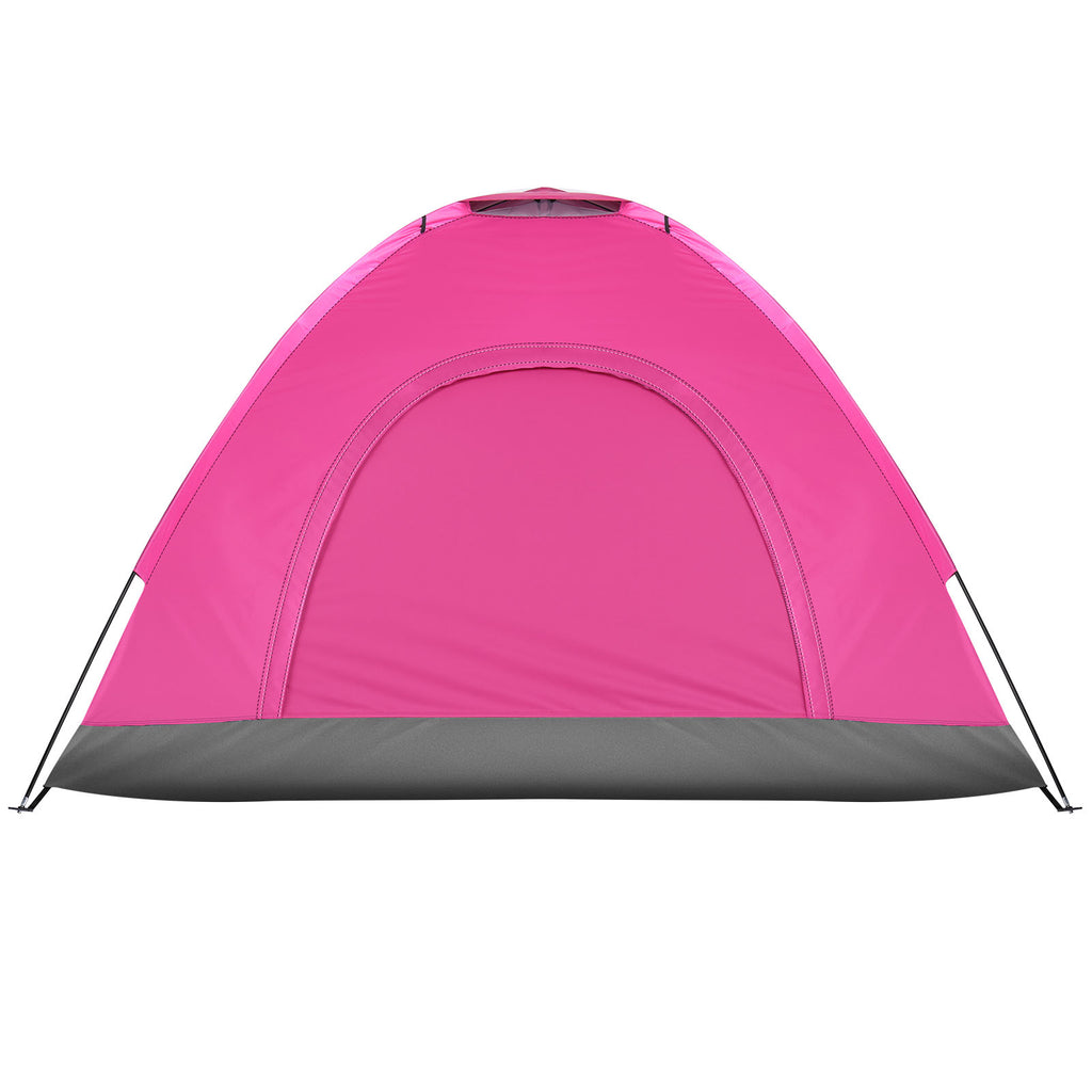 3-4 Person Camping Dome Tent Pink