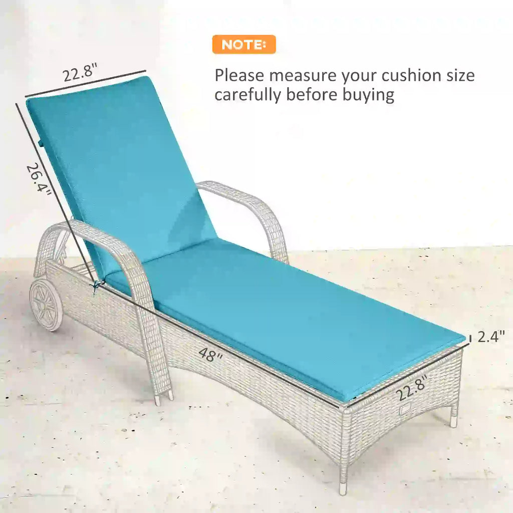 Foldable Chaise Lounge Cushion Set of 2