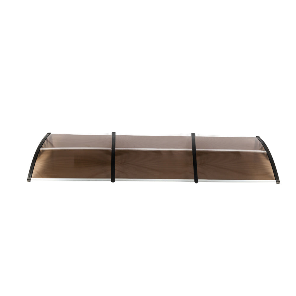 [Same Code：04553002]HT-300 x 100 Household Application Door & Window Rain Cover Eaves Brown Board & Black Holder