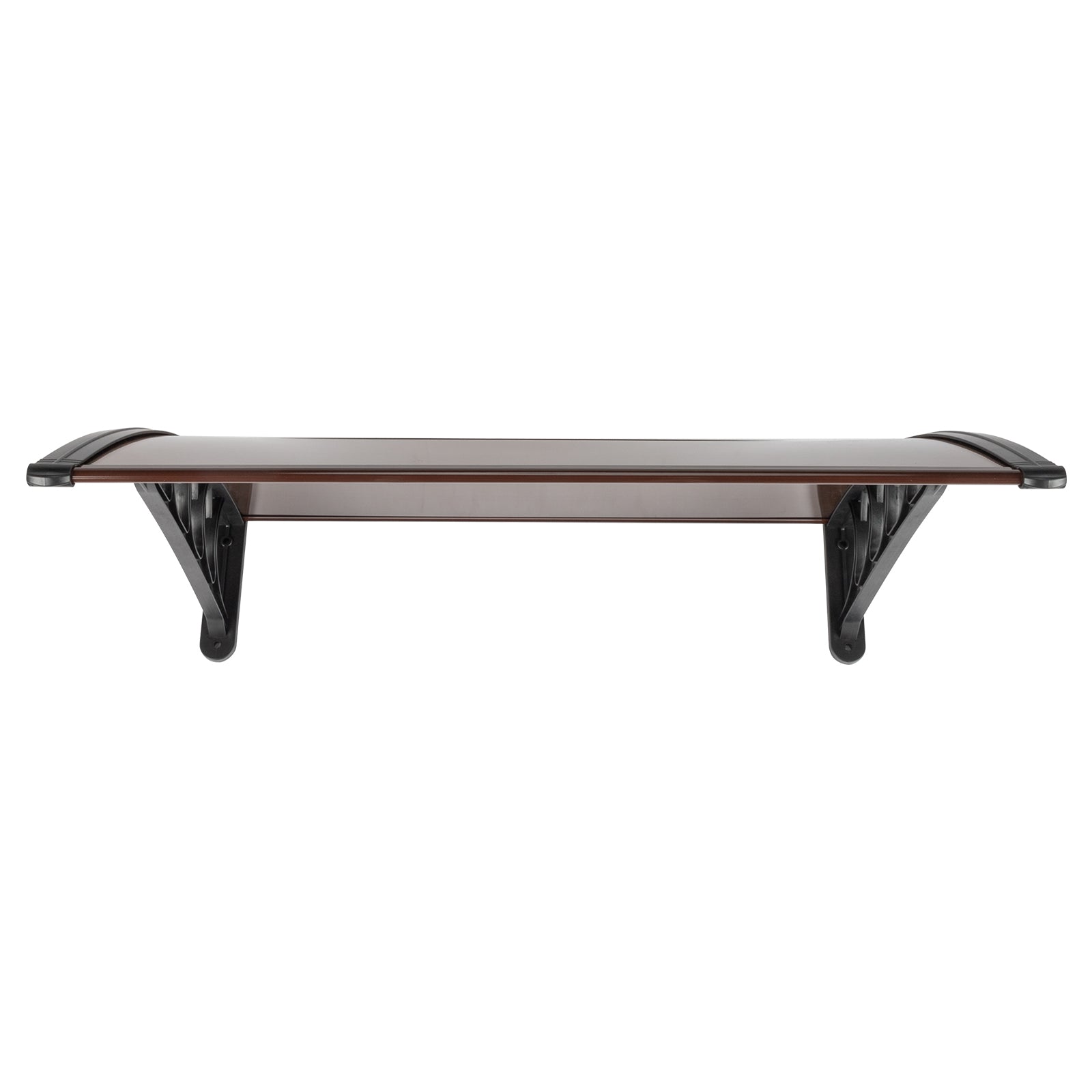 [Same Code：70596693]100 x 96cm Household Application Door & Window Rain Cover Eaves Brown Board & Black Holder