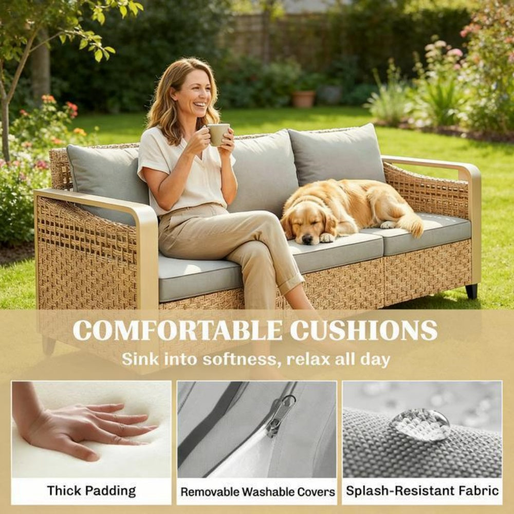 Rattan Wicker Sofa
