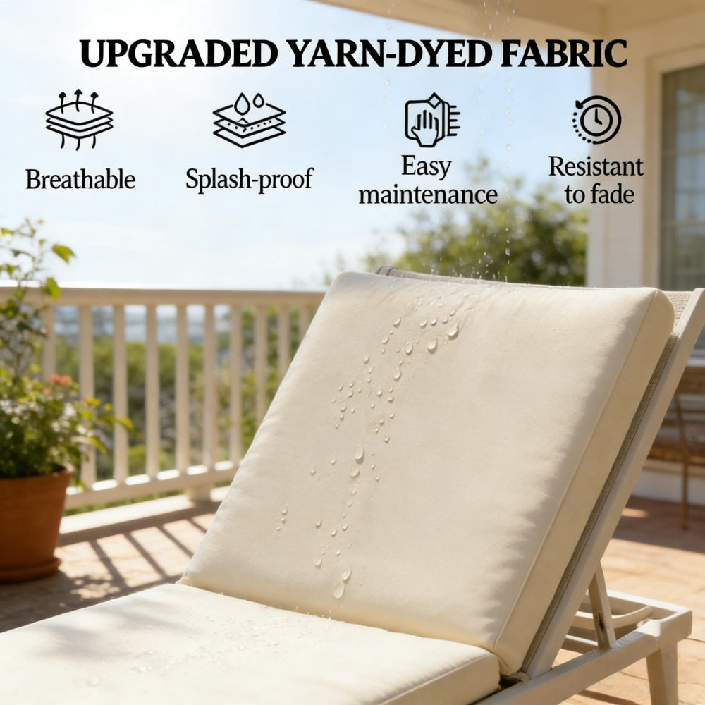 Foldable Chaise Lounge Cushion Set of 2