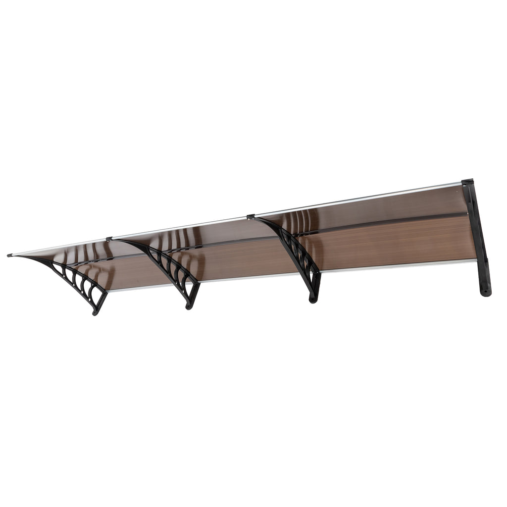 [Same Code：04553002]HT-300 x 100 Household Application Door & Window Rain Cover Eaves Brown Board & Black Holder