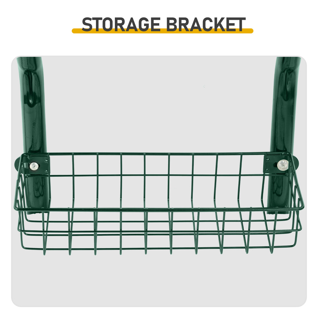 [Same Code：04822659]Iron Four-Wheel Pipe Truck Dark Green [Not an inflatable tire]