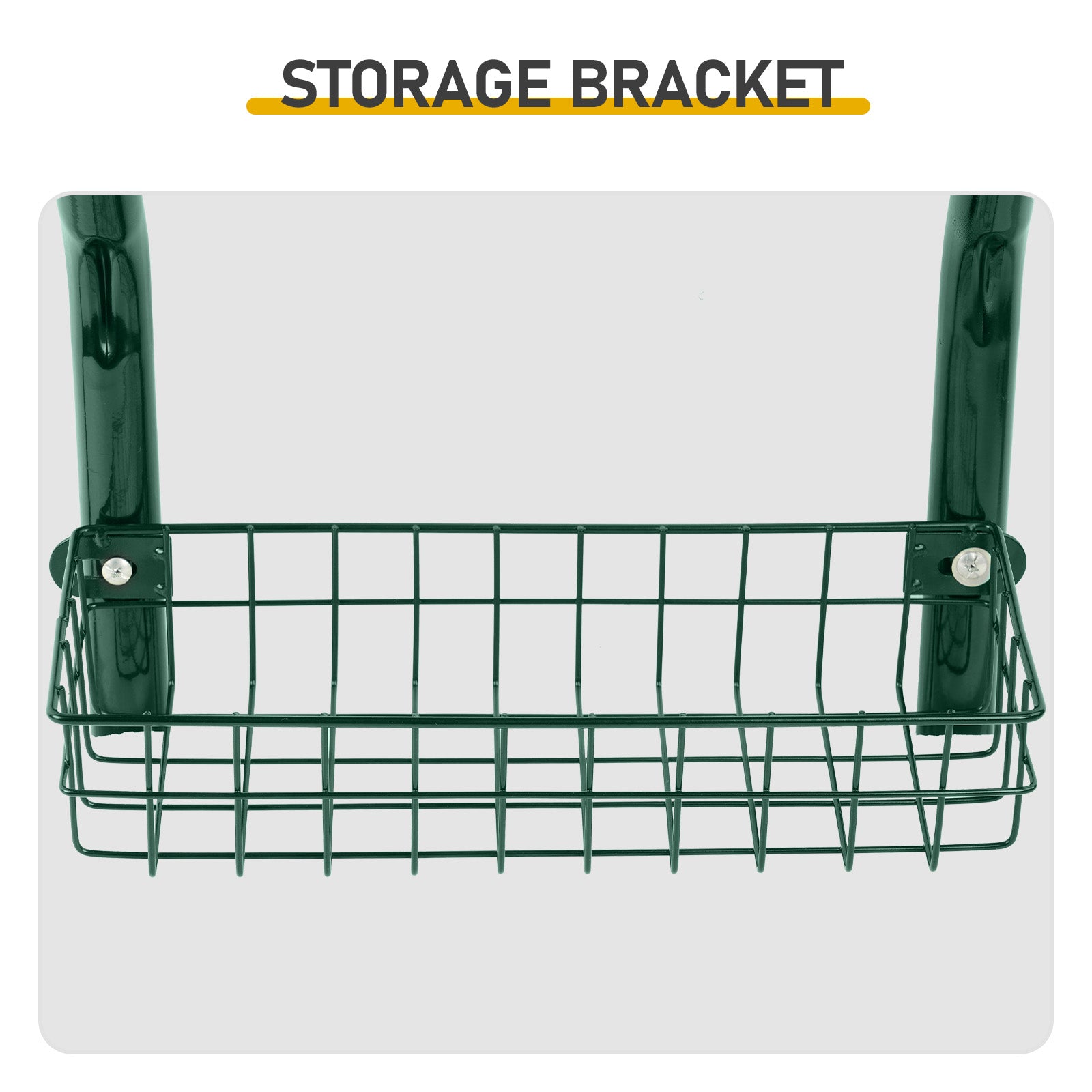 [Same Code：04822659]Iron Four-Wheel Pipe Truck Dark Green [Not an inflatable tire]