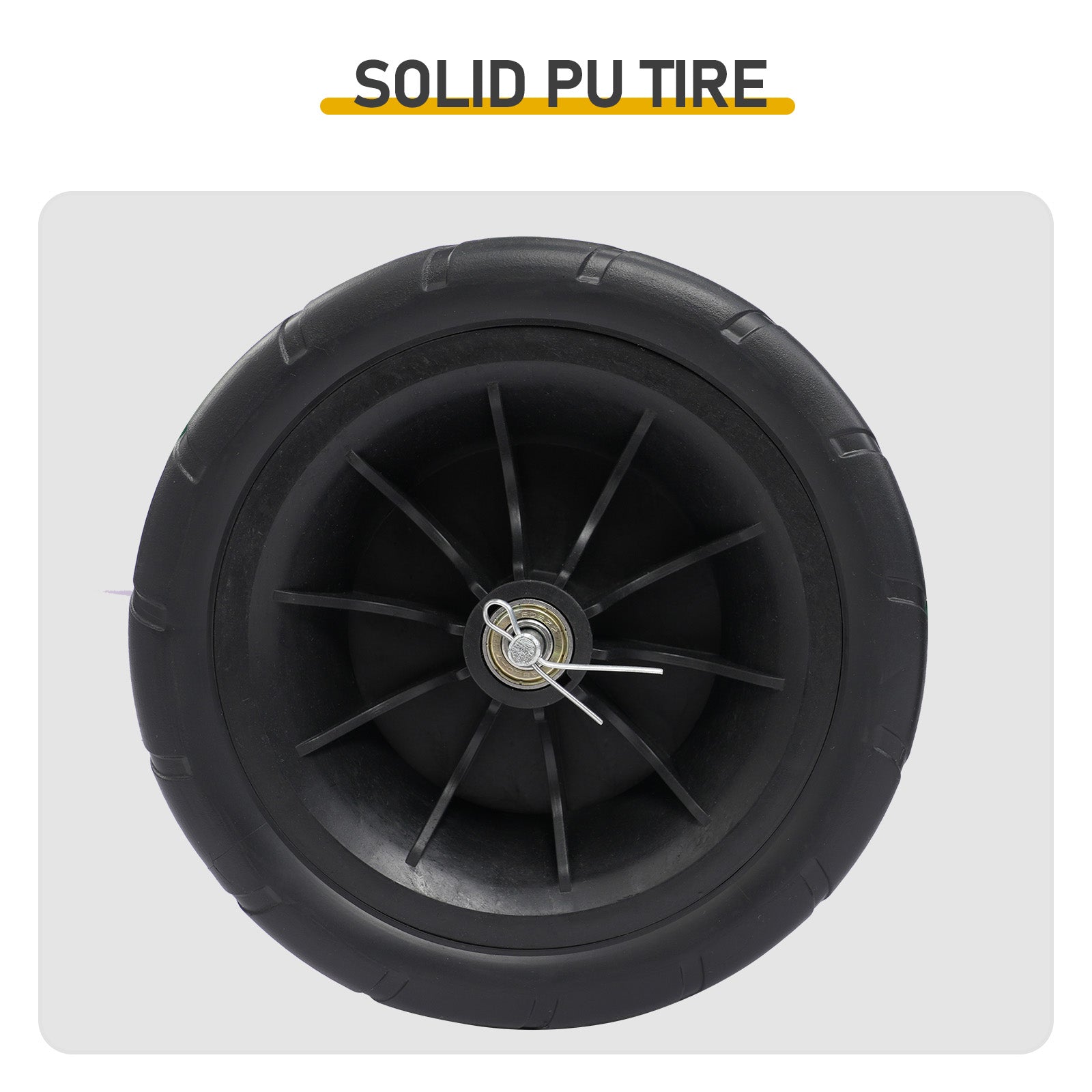 [Same Code：04822659]Iron Four-Wheel Pipe Truck Dark Green [Not an inflatable tire]