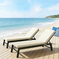 Foldable Chaise Lounge Cushion Set of 2