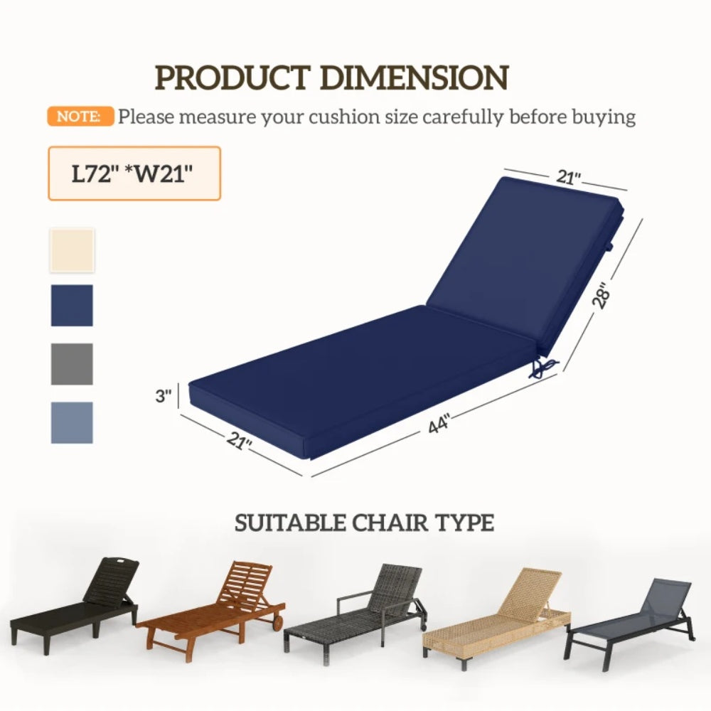 Chaise Lounge Cushion（Only seat cushion）