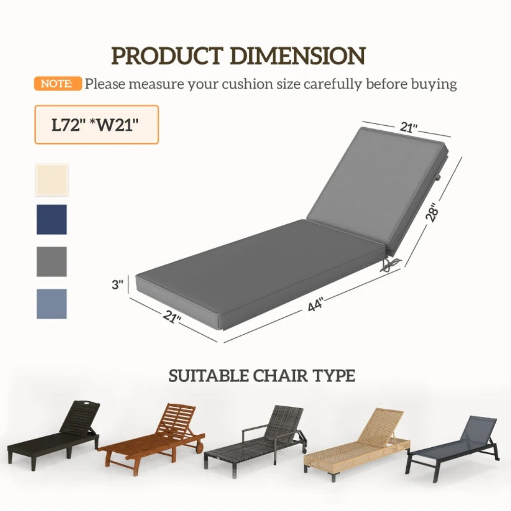 Chaise Lounge Cushion（Only seat cushion）