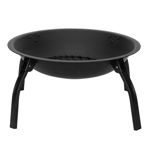 22" Four - legged Folding Iron Brazier Wood Burning Fire Pit Decoration for Backyard Poolside