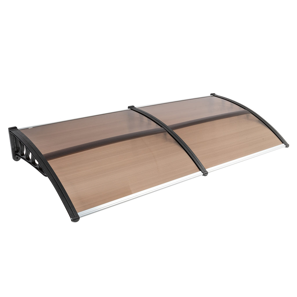 [Same Code：82632470]80*38in Household Application Door & Window Rain Cover Eaves Brown Board & Black Holder