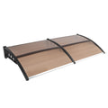 [Same Code：82632470]80*38in Household Application Door & Window Rain Cover Eaves Brown Board & Black Holder