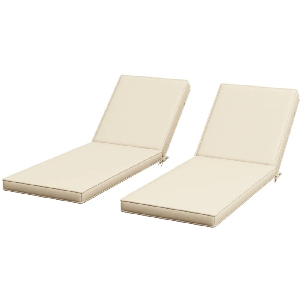 Foldable Chaise Lounge Cushion Set of 2