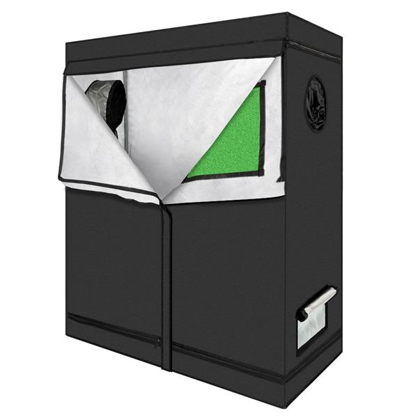 LY-120*60*150cm Home Use Dismountable Hydroponic Plant Growing Tent with Window Green & Black