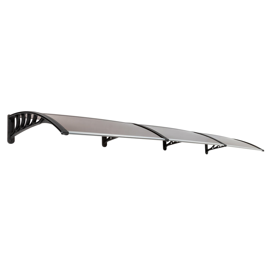 [Same Code：04553002]HT-300 x 100 Household Application Door & Window Rain Cover Eaves Brown Board & Black Holder