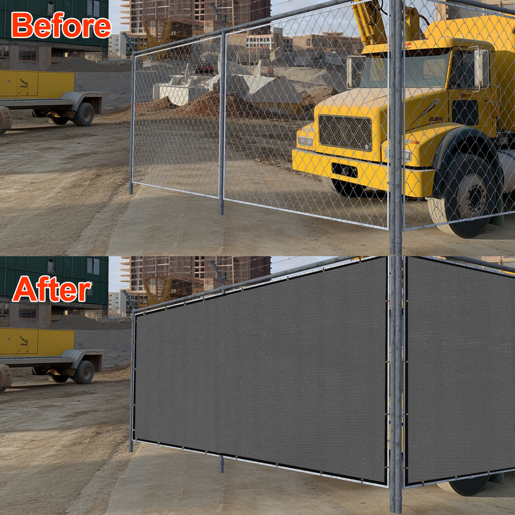 5'X25' Dark Grey HDPE Fence