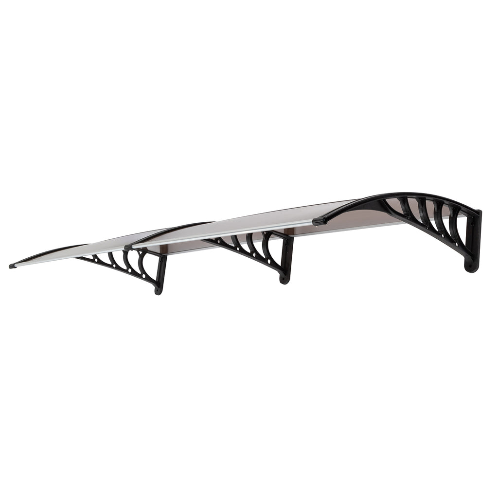 [Same Code：82632470]80*38in Household Application Door & Window Rain Cover Eaves Brown Board & Black Holder