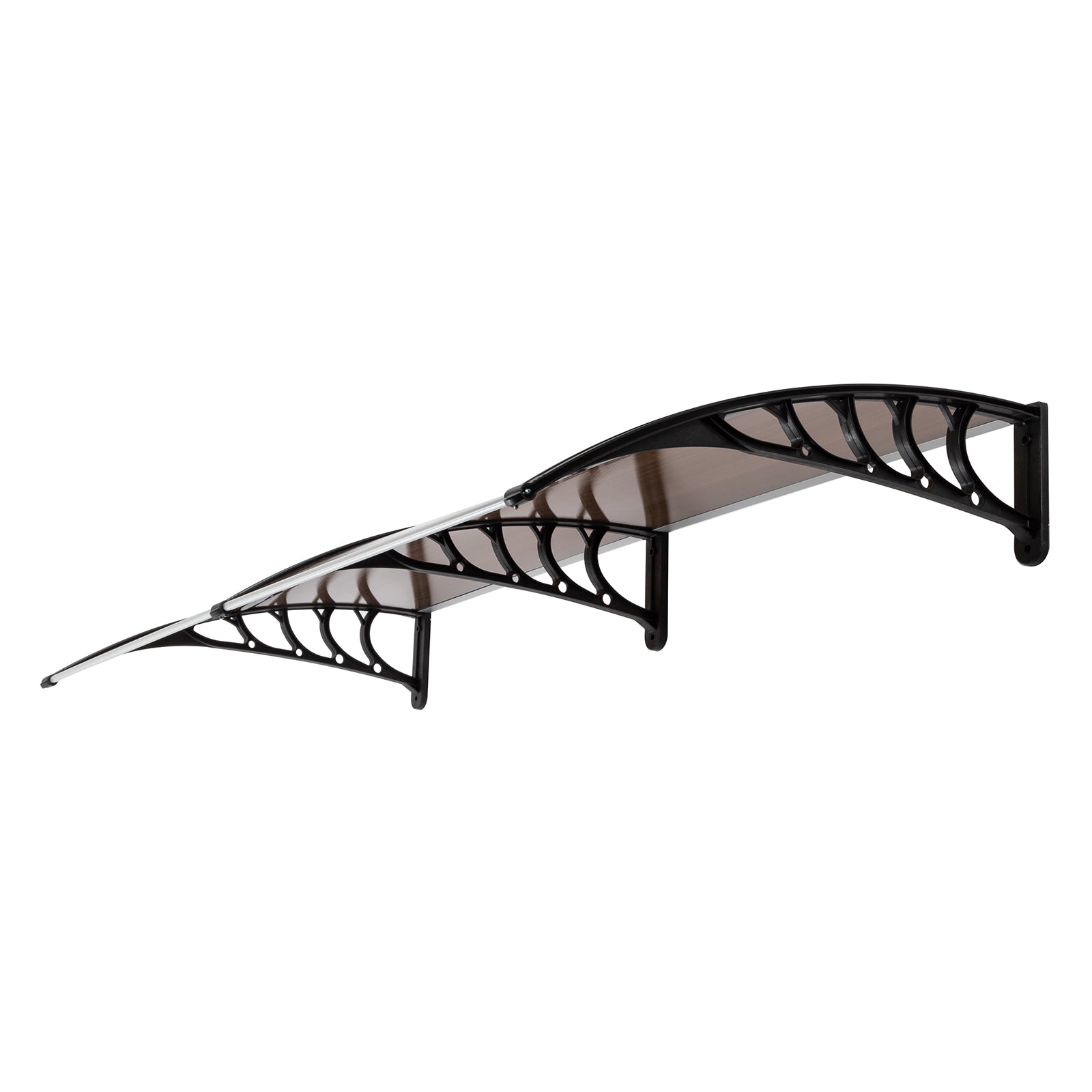 [Same Code：82632470]80*38in Household Application Door & Window Rain Cover Eaves Brown Board & Black Holder