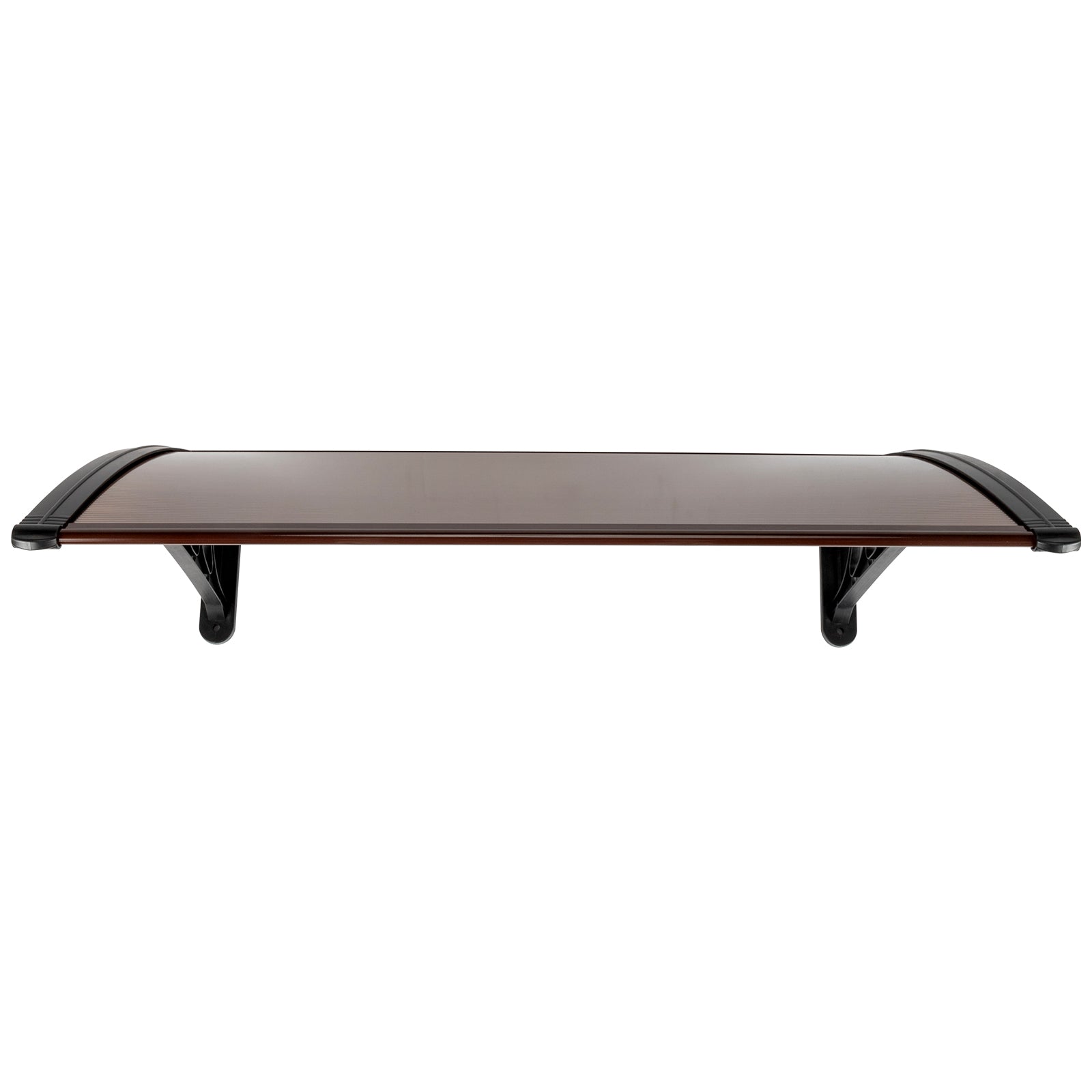 [Same Code：70596693]100 x 96cm Household Application Door & Window Rain Cover Eaves Brown Board & Black Holder