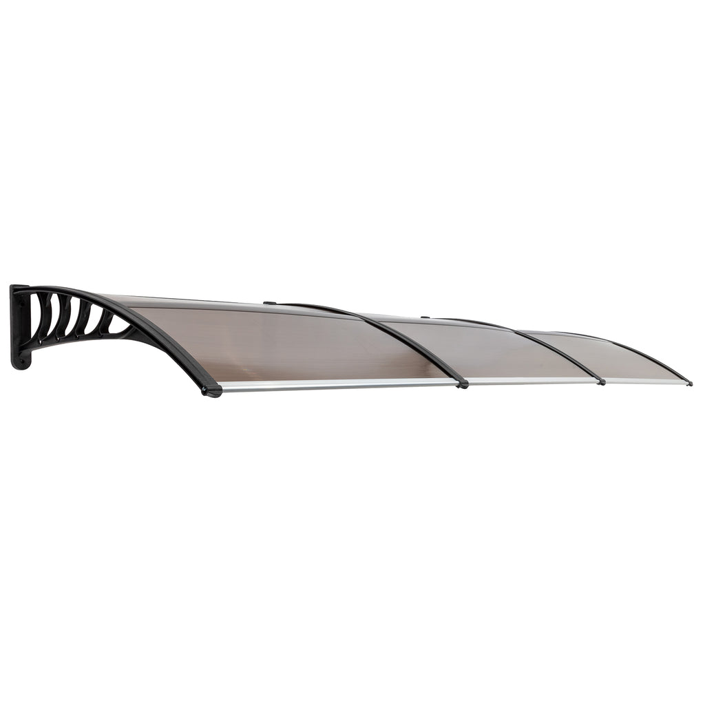 [Same Code：04553002]HT-300 x 100 Household Application Door & Window Rain Cover Eaves Brown Board & Black Holder